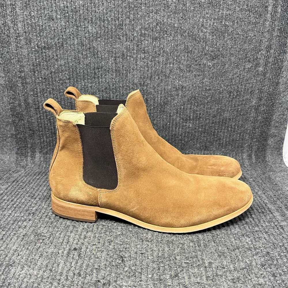 Shoe The Bear Chelsea Ankle Boots Suede Tan Beige Mens Size 46 / 13 US
